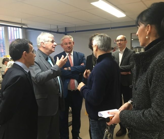 M. Le Recteur de l’Académie au lycée Monge la Chauviniere