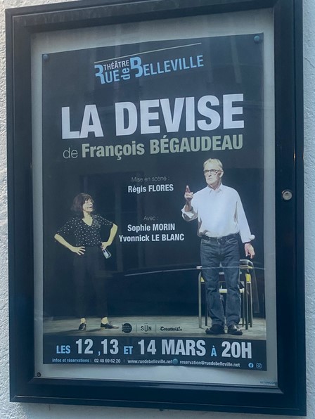 Théâtre « La devise » de François Bégaudeau